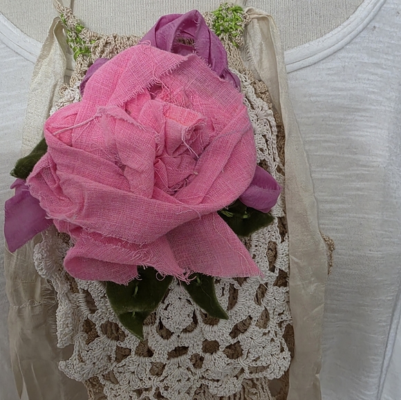 EASTER JABOT💐 SPRING💐 OVERLAY NWT OOAK - Picture 10 of 11